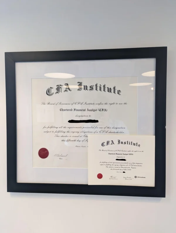 BUY CFA CERTIFICATE